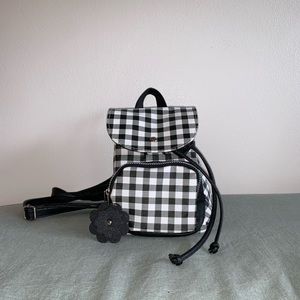ADORABLE MINI GINGHAM BACKPACK PURSE